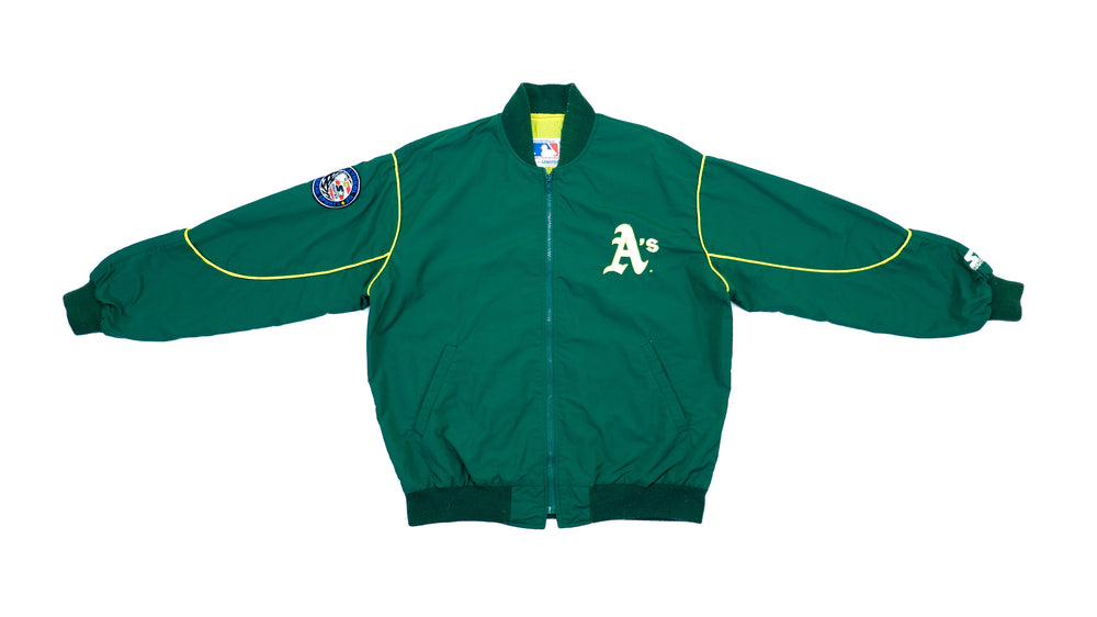 Starter - Oakland Athletics Windbreaker 1990s X-Large Vintage Retro MLB Baseball 