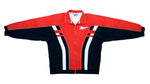 Reebok - Black & Red with White Track Jacket 1990s Large Vintage Retro