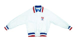 Champion - White USA Satin Jacket 1990s Large Vintage Retro Olympic 