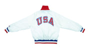 Champion - White USA Satin Jacket 1990s Large Vintage Retro Olympic 