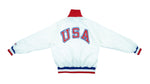 Champion - White USA Satin Jacket 1990s Large Vintage Retro Olympic 