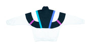 Nike - White, Black & Pink Colorblock Grey Tag Windbreaker 1990s Medium