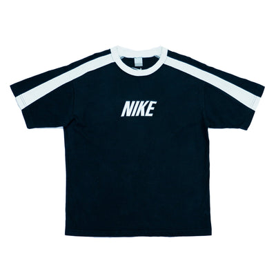 Nike - Black & White Spell-Out T-Shirt 1990s Large