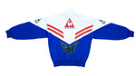 Le Coq Sportif - White & Blue Big Logo Track Jacket 1990s Large Vintage Retro 