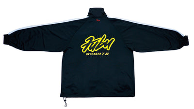 FUBU - Black Taped Logo Track Jacket 1990s X-Large