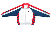Nike - Red, Blue and White Colorblock International Windbreaker 1990s X-Large Vintage Retro 