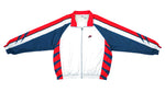 Nike - Red, Blue and White Colorblock International Windbreaker 1990s X-Large Vintage Retro 