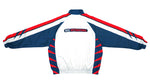 Nike - Red, Blue and White Colorblock International Windbreaker 1990s X-Large Vintage Retro