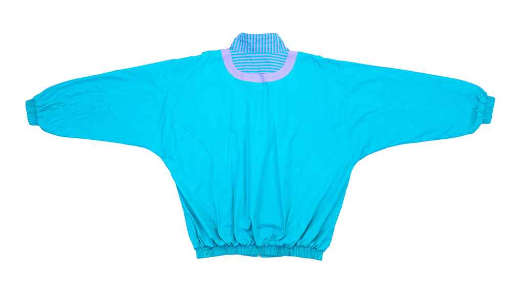 Adidas - Blue Bomber Jacket 1990s XX-Large Vintage Retro 