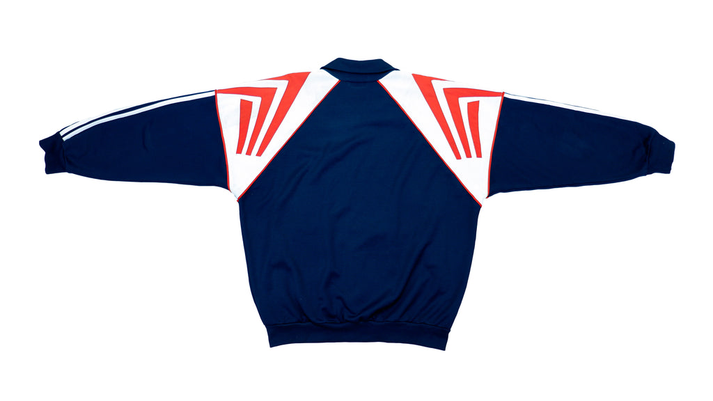 Adidas - Red and Blue Track Jacket 1990s Large Vintage Retro