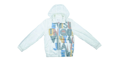 Vintage (Evisu) - White Printed See-Thru Jacket 1990s Small