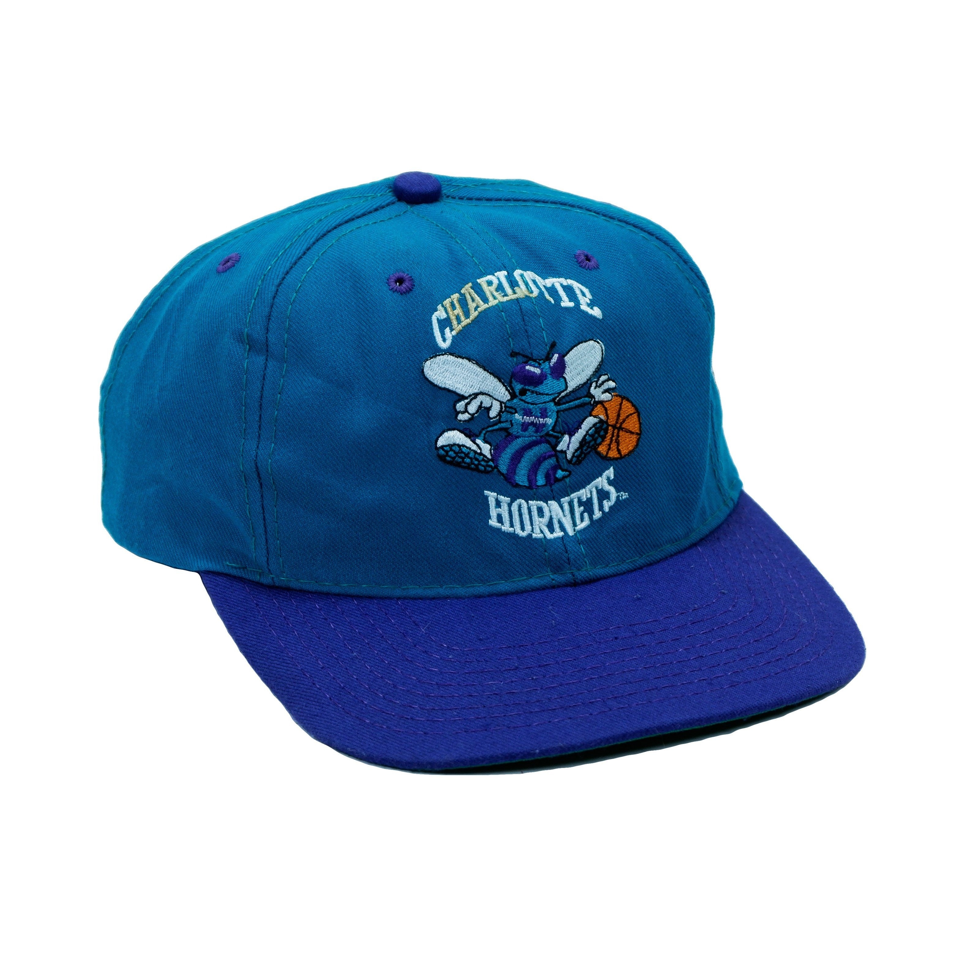 Vintage Starter - North Carolina Charlotte Hornets Fitted Hat 1990s 7½
