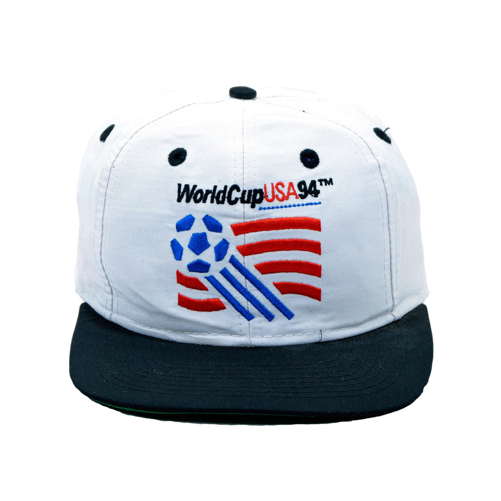 World Cup - Black & White Snapback Hat 1994 Adjustable Vintage Retro USA