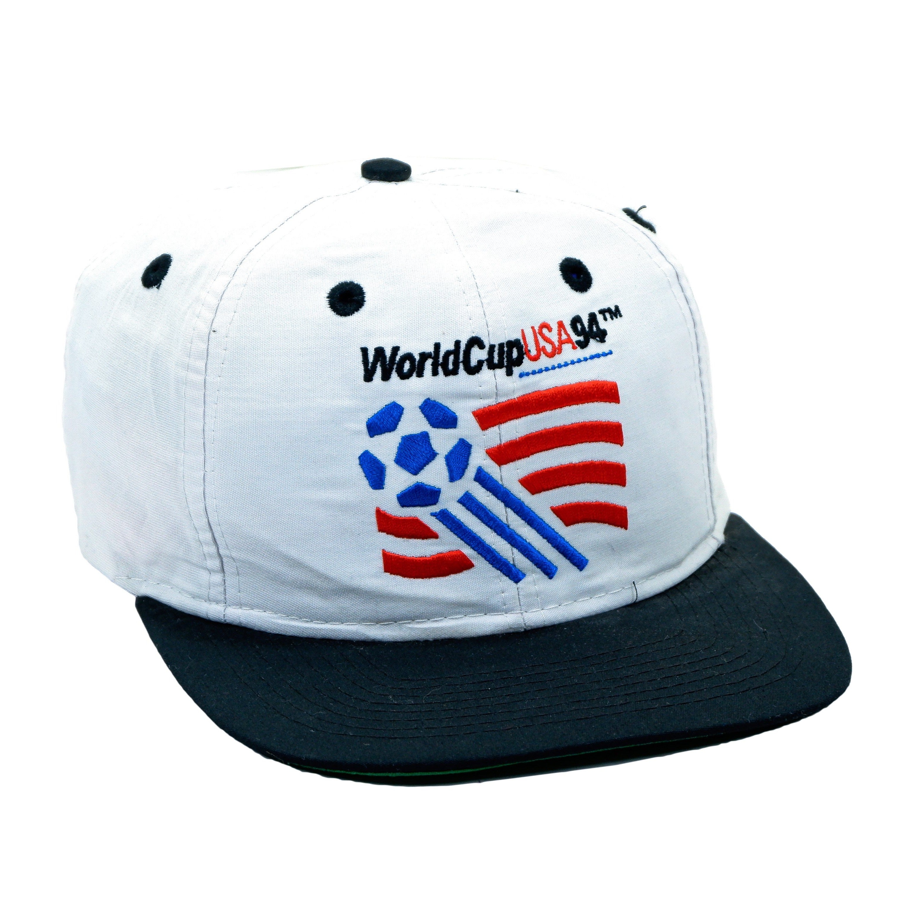 World Cup - Black & White Snapback Hat 1994 Adjustable Vintage Retro USA