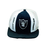 NFL - Black and White Mesh Snapback Hat 1990s Adjustable Vintage Retro Football 