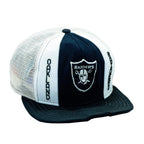 NFL - Black and White Mesh Snapback Hat 1990s Adjustable Vintage Retro Football 