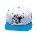 MLB -  White & Blue Taz Snapback Hat 1990s Adjustable Vintage Retro