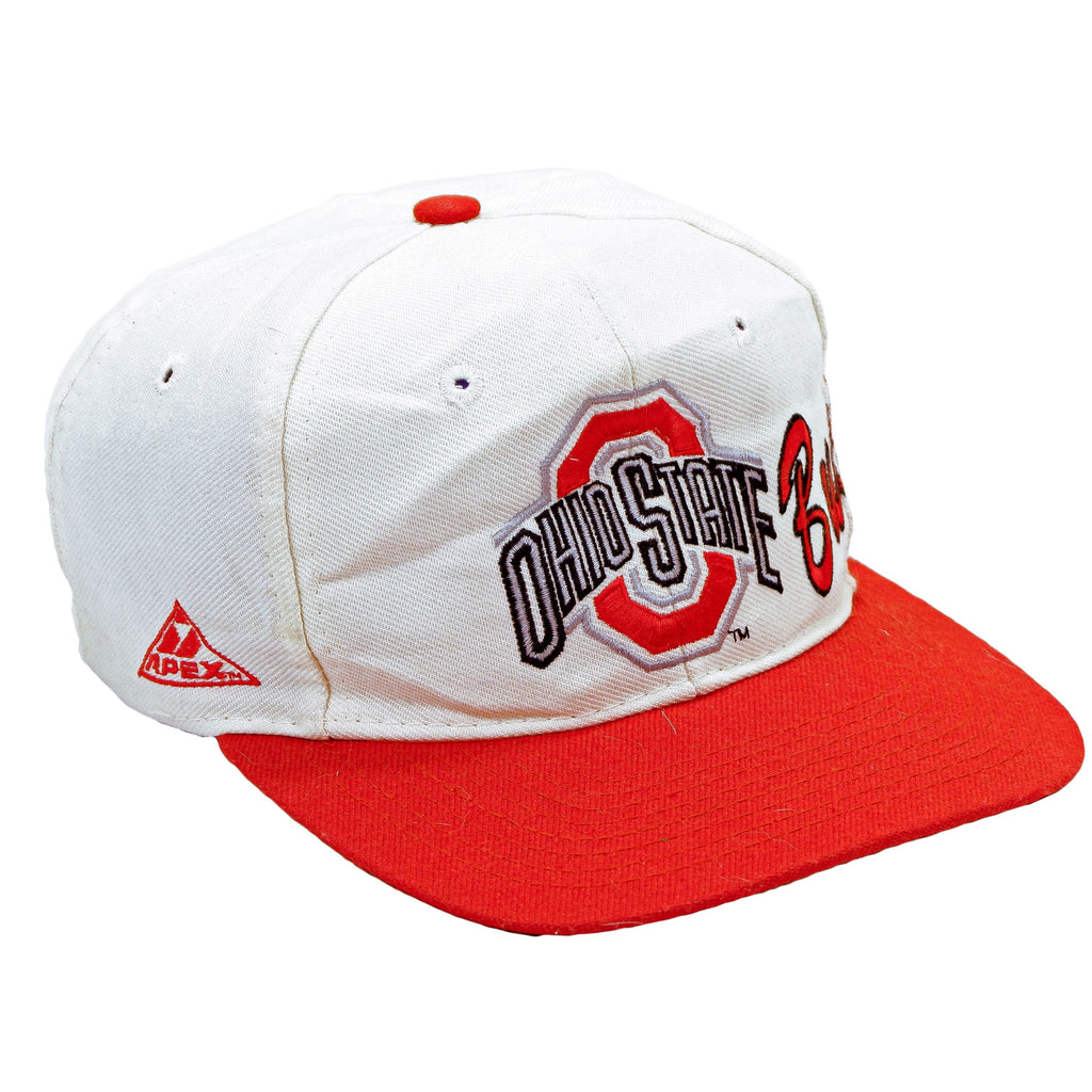 NCAA (Apex) - Ohio State Buckeyes Snap Back Hat 1990s Adjustable Vintage Retro Football 