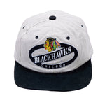 NHL (Lee) - Chicago Blackhawks Snapback Hat 1990s Adjustable Vintage Retro Hockey 