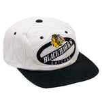 NHL (Lee) - Chicago Blackhawks Snapback Hat 1990s Adjustable Vintage Retro Hockey 