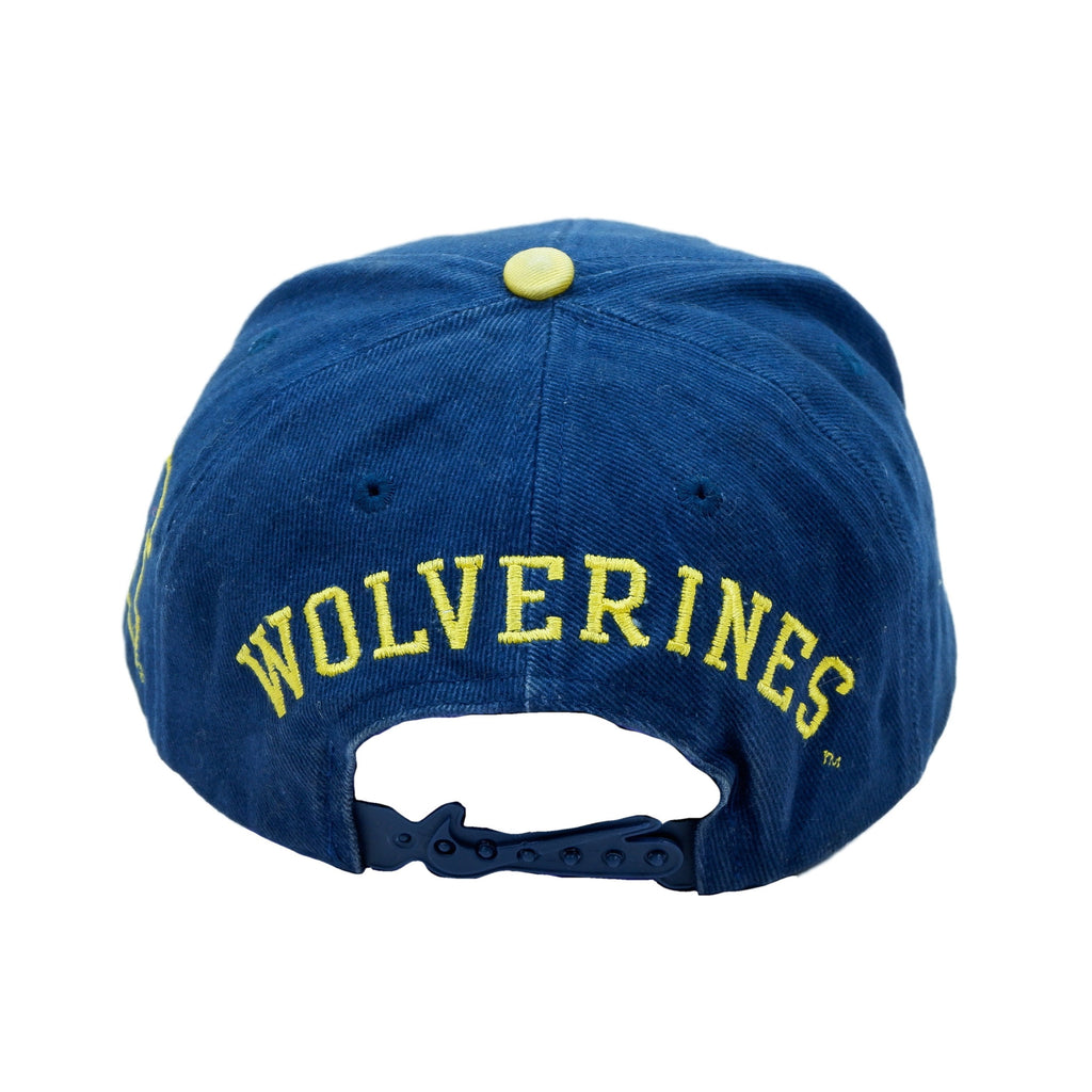 Nike - Michigan Wolverines Snapback Hat 1990s Adjustable Vintage Retro