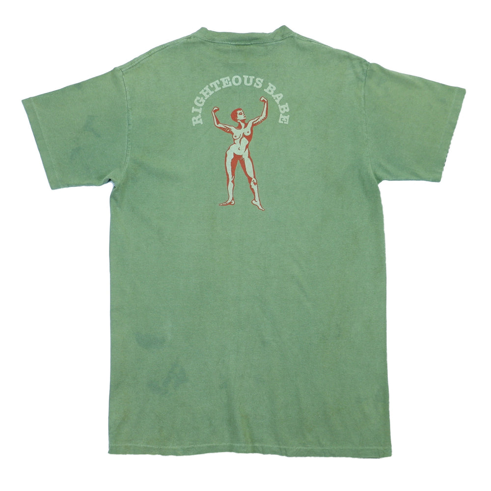 Vintage - Green Righteous Babe T-Shirt 1990s Medium Vintage Retro 