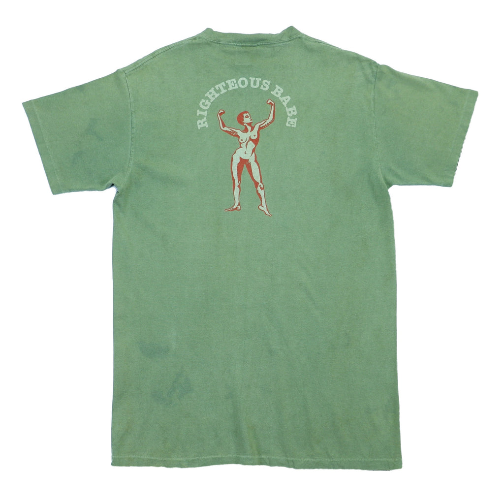 Vintage - Green Righteous Babe T-Shirt 1990s Medium Vintage Retro 