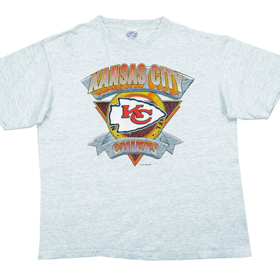 NFL - Kansas City Chiefs Grey T-Shirt 1990s X-Large