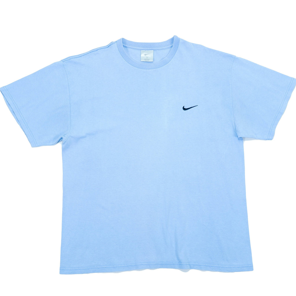 Nike - Blue Classic T-Shirt 1990s Large Vintage Retro
