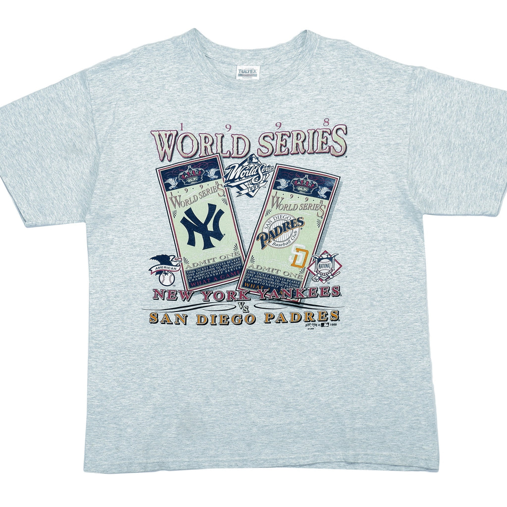 MLB - World Series Yankees VS Padres T-Shirt 1998 Large Vintage Retro Baseball 