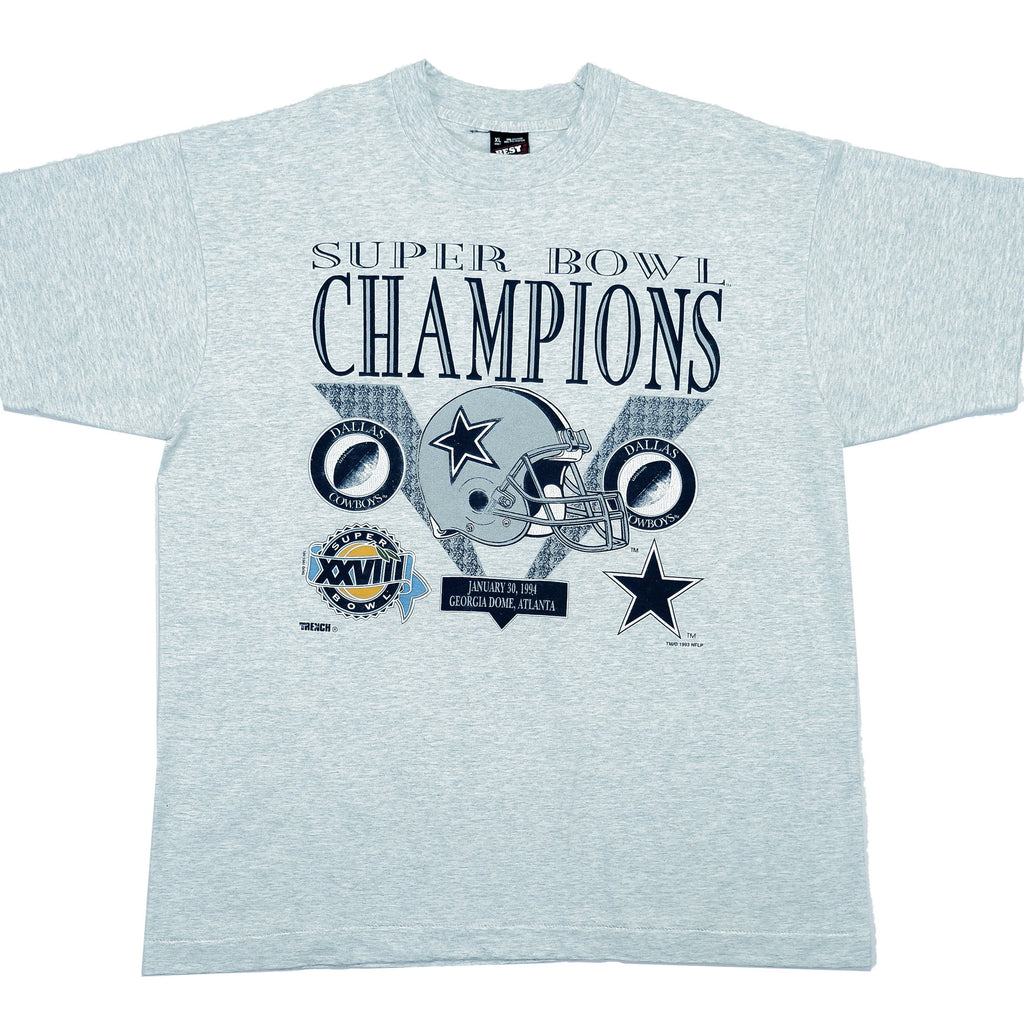 NFL - Dallas Cowboys Grey T-Shirt 1994 X-Large Vintage Retro Football 
