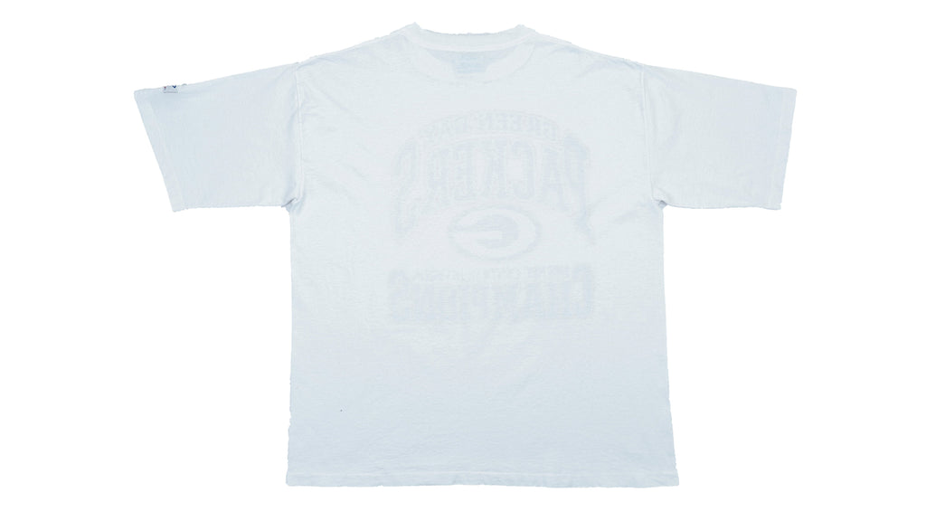 NFL (Logo Athletic) - Green Bay Packers Grey T-Shirt 1995 X-Large Vintage Retro Football 