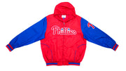 MLB - Philadelphia Phillies Hooded Jacket 1990s X-Large Vintage Retro Baseball 