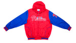 MLB - Philadelphia Phillies Hooded Jacket 1990s X-Large Vintage Retro Baseball 