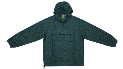 Carhartt - Army Green 1/4 Zip Hooded Windbreaker 1990s Large