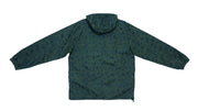 Carhartt - Army Green 1/4 Zip Hooded Windbreaker 1990s Large Vintage Retro 