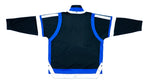 Champion - Black & Blue Tear-Away Taped Logo Track Jacket 1990s Large Vintage Retro 