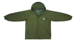 Timberland - Green Spell-Out Hooded Windbreaker 1990s X-Large