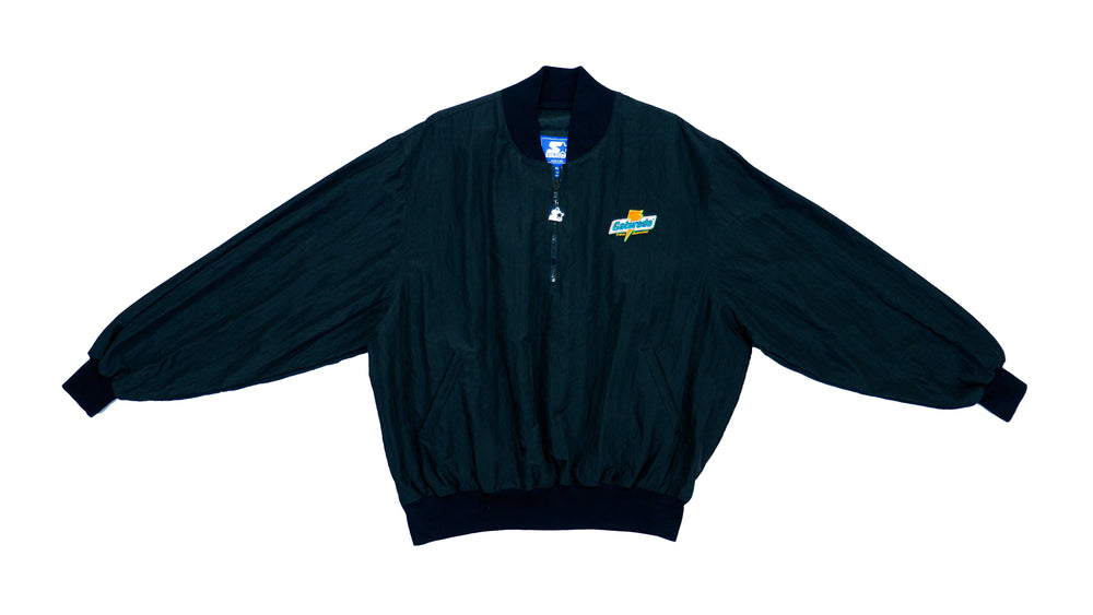Starter - Black Gatorade 1/4 Zip Windbreaker 1990s X-Large Vintage Retro 