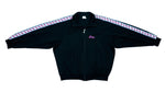 Asics - Black Taped Logo Track Jacket 1990s Large