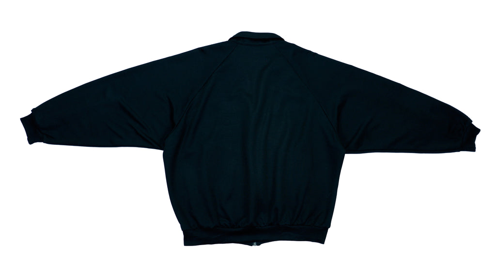Asics - Black Taped Logo Track Jacket 1990s Large Vintage Retro 