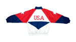Team USA - Red, White and Blue Stars and USA Olympic Windbreaker 1990s Large Vintage Retro 