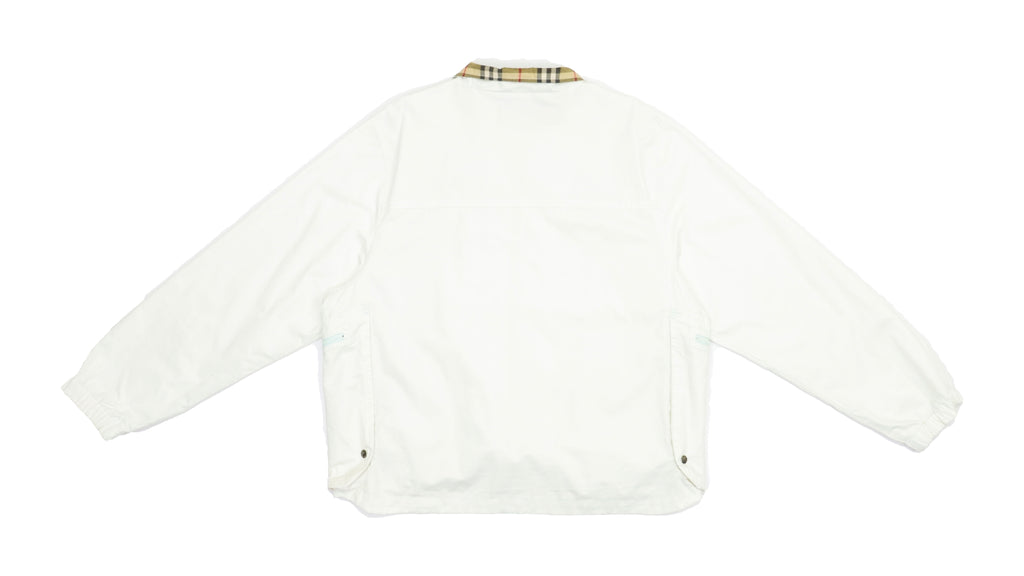 Burberry - White Harrington Jacket Large Vintage Retro