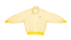 Lacoste - Yellow Striped Chemise Bomber Jacket 1990s Medium Vintage Retro