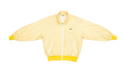 Lacoste - Yellow Striped Chemise Bomber Jacket 1990s Medium Vintage Retro