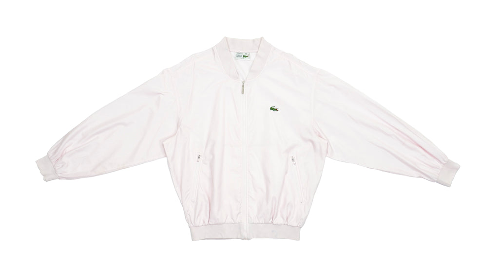 Lacoste - Light Pink Chemise Bomber Jacket 1990s Large Vintage Retro