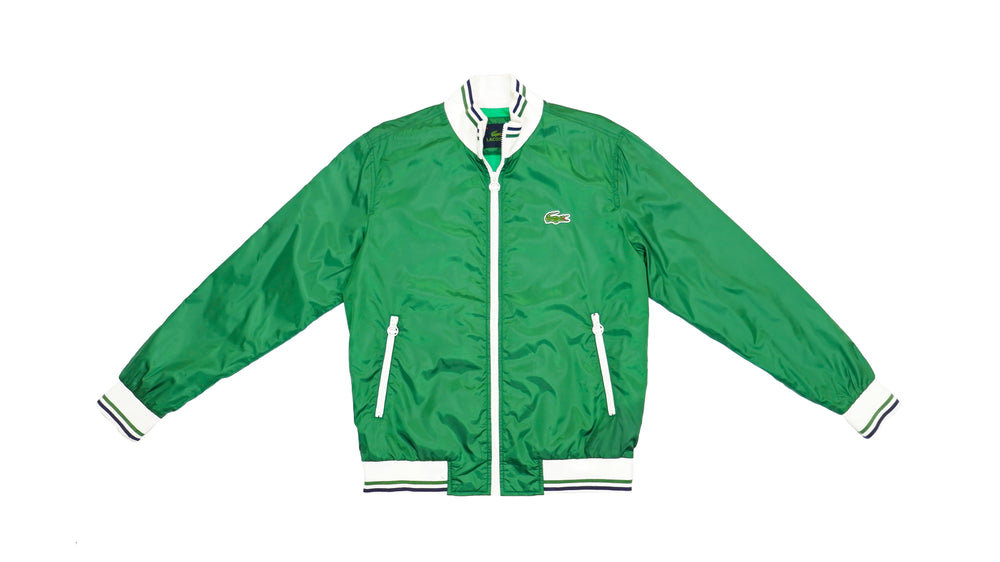 Lacoste - Green Windbreaker Jacket 1990s Large Vintage Retro