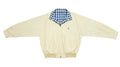 Vintage Retro Nautica - Reversible Beige and Checked Blue Classic Jacket 1990s X-Large