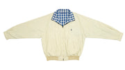 Vintage Retro Nautica - Reversible Beige and Checked Blue Classic Jacket 1990s X-Large