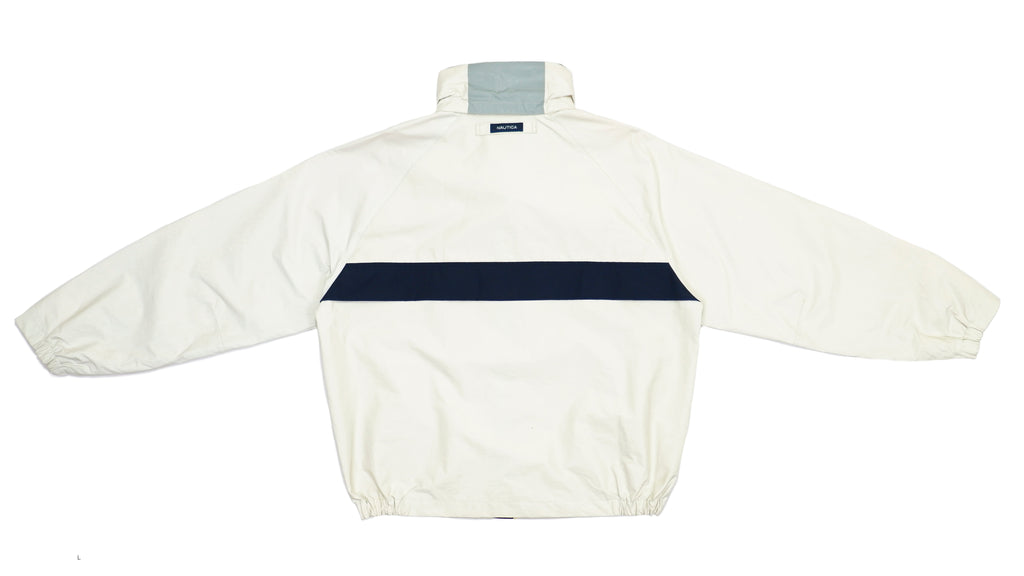 Nautica - White Jacket with Blue Stripe Medium